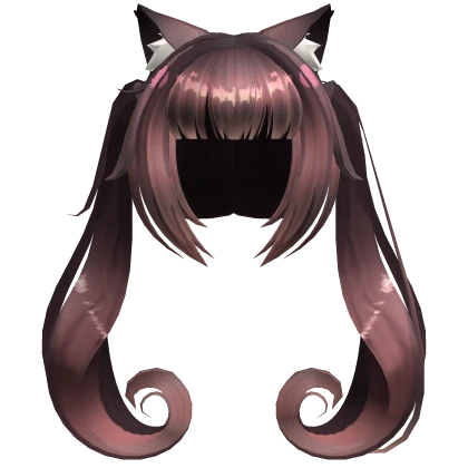 Nekopara Chocola Swirl Twintails Cat Ears Brunette