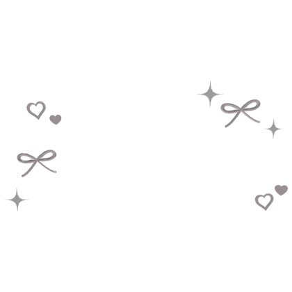 ✿ : cutesy pink bows and hearts face confetti 