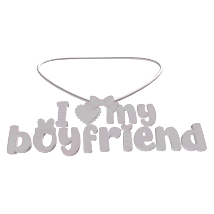 cute pink I love my bf necklace 3.0