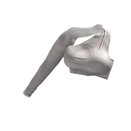 ʚ♡ɞ Asymmetrical Basic White Crop Top