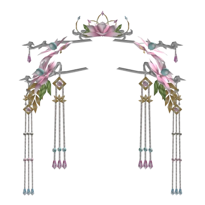 Traditional Floral Headpiece (Pink)