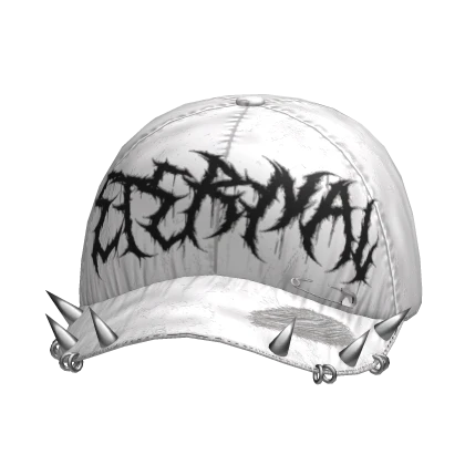 White Y2k Punk Cap