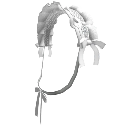 † gothic victorian ruffled lace headpiece white