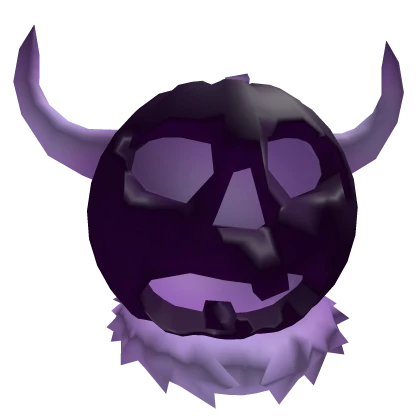 Purple Demonic Pumpkin Head