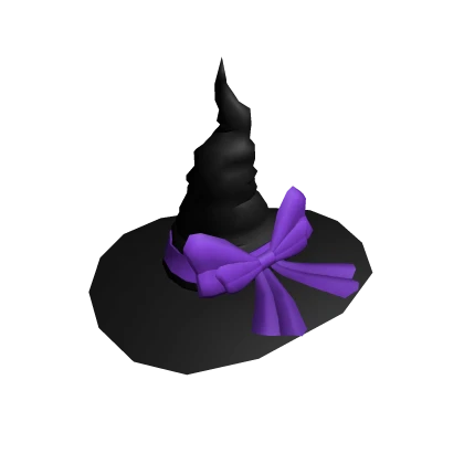 Witch Hat with Purple Bow