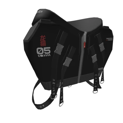 Black Techwear Crop top Jacket w Hood (Katzen)