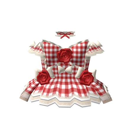 🎀3.0 Romantic Red Roses princess doll dress