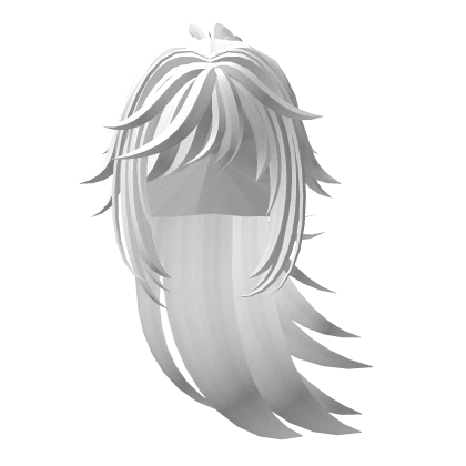 Anime Long Flowy Anime Samurai Ponytail (White)