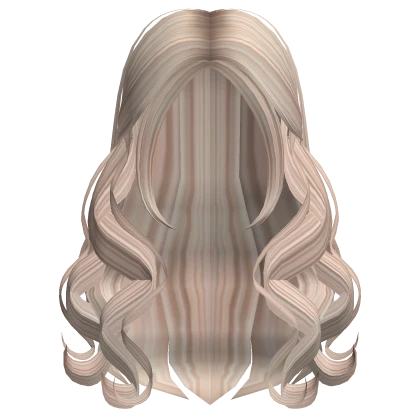 Long Girly Curled Hair (Platinum Blonde)