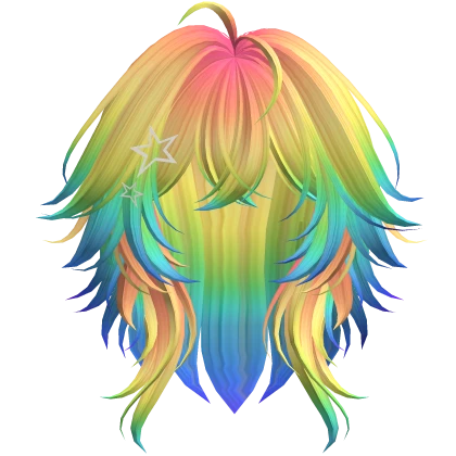 Super Fluffy Anime Short Cut Hairstyle (Rainbow)