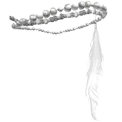 Angel Feather Antique Archival Bead Headpiece