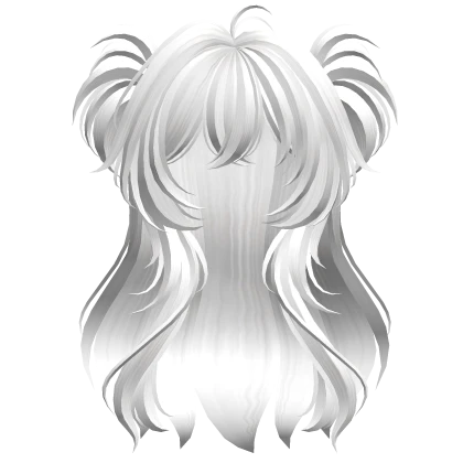 Super Fluffy Y2K Anime Pigtails (White)