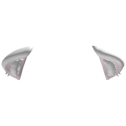 ♡ : pierced white cat ears 🐾