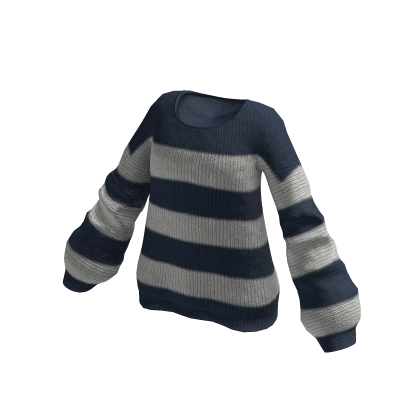 Knit Striped Sweater Oversized