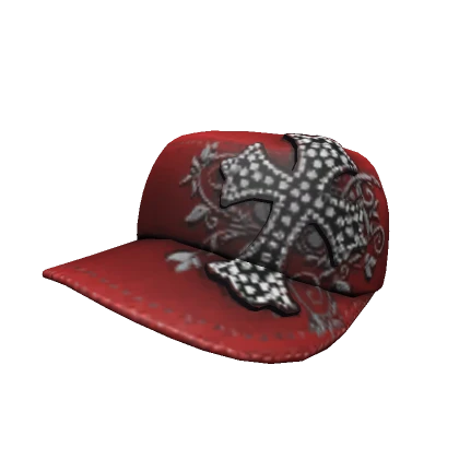 Y2K Floral Cross Cap