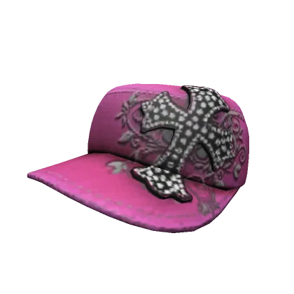 Y2K Floral Cross Cap