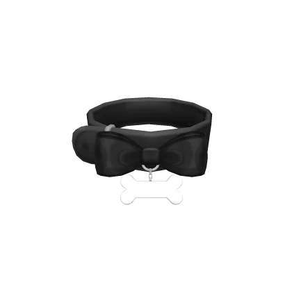 ♡ : (3.0) black puppy bone collar w/ bow