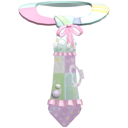 harajuku decora pastel kandi floral tie