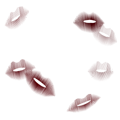 zombie goth emo lipstick marks kiss blood stains