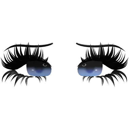 ♡ girly anime lashes v2 (blue)