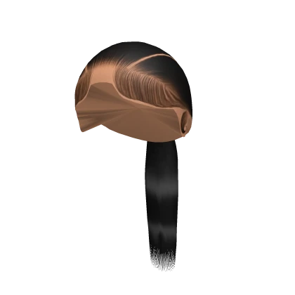 V Part Slick Back Low Ponytail [BLACK]