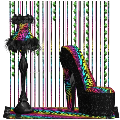 Scene Rainbow Room Decor 2000s Background Y2K