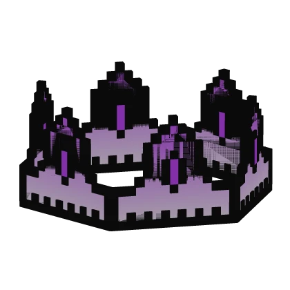 Valiant Purple Animated Glitch 8-Bit Crown