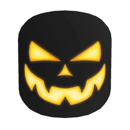 Orange Jack-O-Lantern Halloween Face