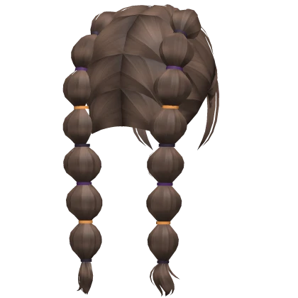 Cute Halloween Bubble Braid Pigtails (Brown)