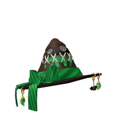 Green demonic witch hat