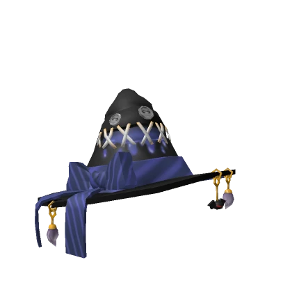 Blue demonic witch hat