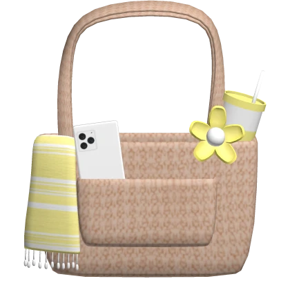 Summer Beach Bag in Yellow