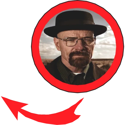 Walter White Pointing Meme Circle