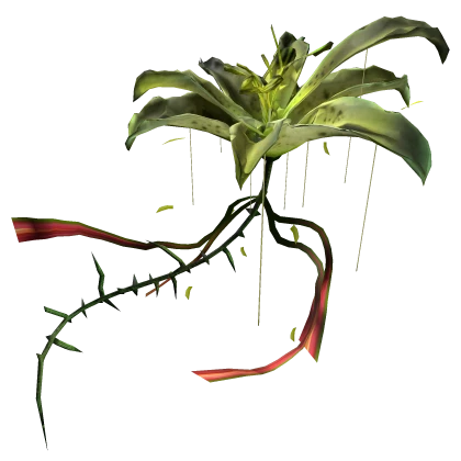 Green Nature Big Fantasy Flower With Tie