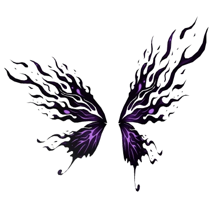 Black Purple Shadowflame Butterfly Wings