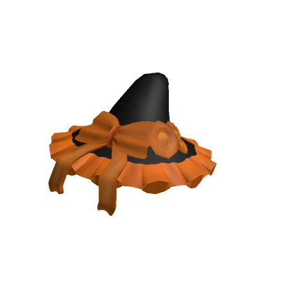 Cute Orange Ruffled witch hat