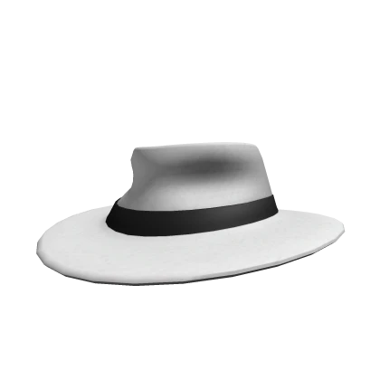 Wide Brim Fedora White