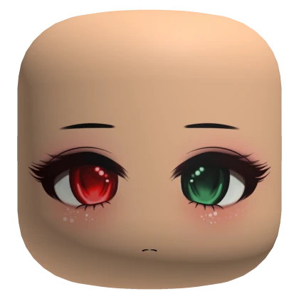 Cute Christmas Elf Face With Bicolor Eyes - Light