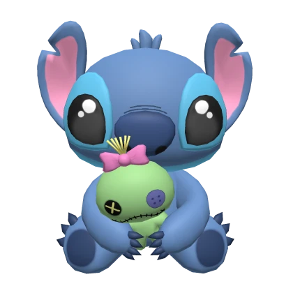 Stitch w scrump alien on head
