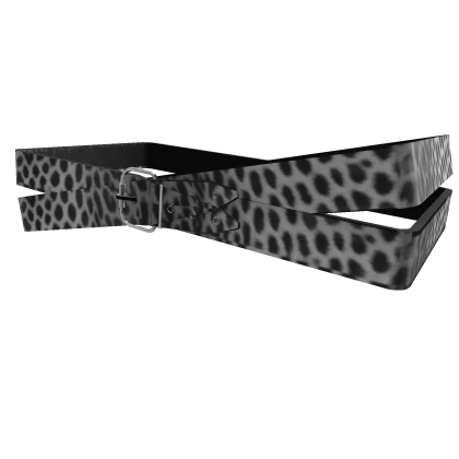 grey double leopard print gyaru belt 1.0