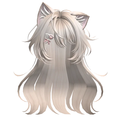 Beige Anime Cat Hair