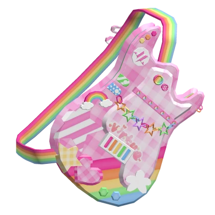 [1.0] Decora rainbow kawaii cute guitar backpack