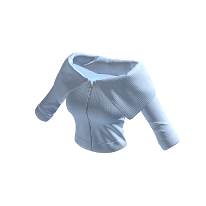 Blue Off Shoulder Sweater