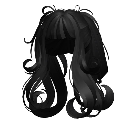 Magical Wispy Swirl Pigtails in Black