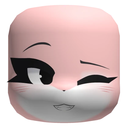 Cute Wink Pink Cat face