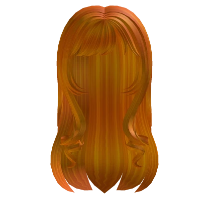 Halloween orange swirly straight long anime hair