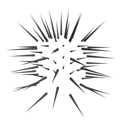 Spiky Metal Head Steel Pin Face