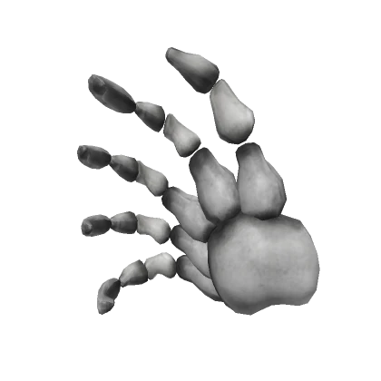 Big Silver Skeleton Hand