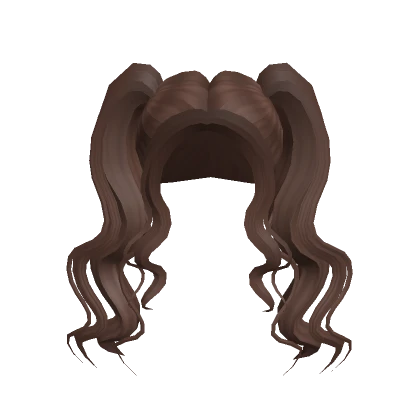 Long Wavy Pigtails in  Brown