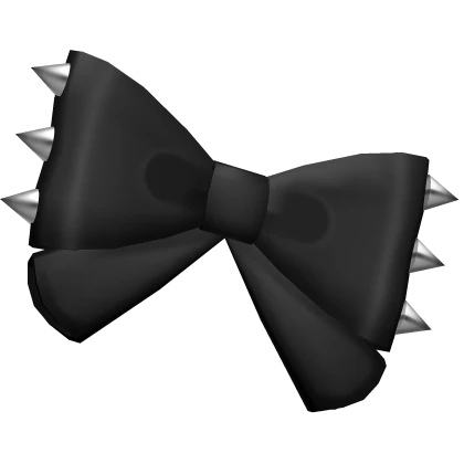cute emo black bow with metal spikes